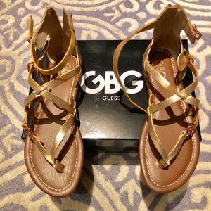 Gladiator Sandals Rose Gold GBG Guess